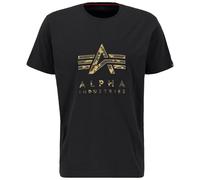 Alpha Industries Camo PP T-Shirts in Gr. S in Schwarz