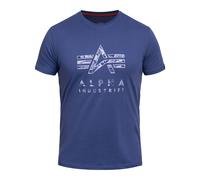 Alpha Industries T-Shirt mit Label-Print in Lila, Größe XXL
