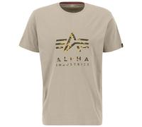 Alpha Industries Camo PP T T-Shirt für Herren Vintage Sand