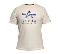 Alpha Industries - Camo Puff Print T-Shirt - Vintage Worn Blue S