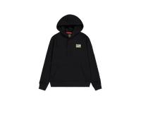 Alpha Industries Hoodie mit Label-Stitching Modell 'Camo Sleeve' in Black, Größe M