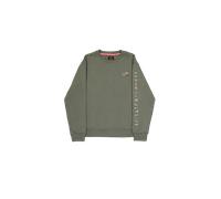 Sweater ALPHA INDUSTRIES "Alpha Industries Men - Sweatshirts Camo Sleeve Sweatshirt", Herren, Gr. L, grün (schwarz olive), Obermaterial: 80% Baumwolle, 20% Polyester, regular fit, Sweatshirts (1344295
