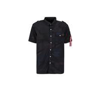 Alpha Industries Camo Slim Shirt Größe M Schwarz Camouflage