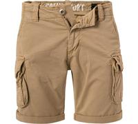ALPHA INDUSTRIES Cargoshorts Herren Slim Fit Baumwolle braun, 32