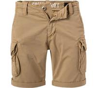 ALPHA INDUSTRIES Cargoshorts Herren Slim Fit Baumwolle braun, 33