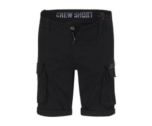 ALPHA INDUSTRIES Cargoshorts Herren Slim Fit Baumwolle schwarz, 33