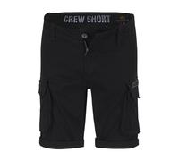 ALPHA INDUSTRIES Cargoshorts Herren Slim Fit Baumwolle schwarz, 34