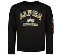 Alpha Industries College Camo Sweatshirt Größe S Schwarz