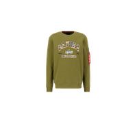 Alpha Industries College Camo Sweatshirt Größe L Moosgrün
