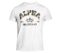 Alpha Industries - College Camo T-Shirt - White XXL