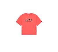 T-Shirt ALPHA INDUSTRIES "Alpha Industries Men - T-Shirts College T" Gr. L, rot (radiant red) Herren Shirts (64386413-L) radiant red
