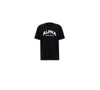 T-Shirt ALPHA INDUSTRIES "Alpha Industries Men - T-Shirts College T" Gr. M, schwarz (black) Herren Shirts (67067714-M) black