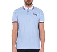 Alpha Industries Polo Contrast (100% Baumwolle) hellblau Herren, Größe L