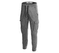 Alpha Industries - Cotton Twill Jogger Hose - Grey/Black 3XL