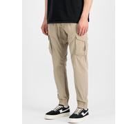 Jogginghose ALPHA INDUSTRIES "ALPHA Men - Cargo Pants Cotton Twill Jogger" Gr. L, Normalgrößen, beige (vintage sand) Herren Hosen Jogginghosen (88899441-L)