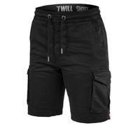 Alpha - Industries Cotton Twill Jogger Shorts - Black L
