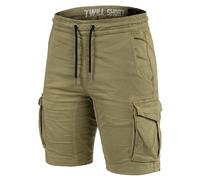 Alpha - Industries Cotton Twill Jogger Shorts - Olive S