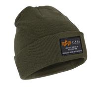 Alpha Industries Crew Beanie (Sale) dark green, Synthetik