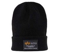 Alpha Industries Crew Beanie Strickmütze aus Acryl Black