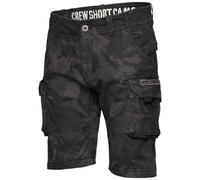 Alpha Industries Crew Shorts black camo, Größe 32, Herren, Baumwolle