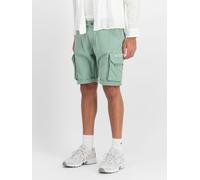 Shorts ALPHA INDUSTRIES "Crew Short", Herren, Gr. 31, Normalgrößen, grün (frost grün), Obermaterial: 98% Baumwolle, 2% Elastan. Futter: 100% Baumwolle, Hosen Shorts (27504341-31) frost grün