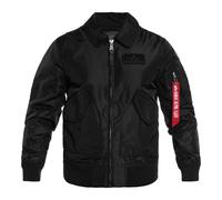 Alpha Industries Regular Fit Bomberjacke mit Logo-Patch in Black, Größe M