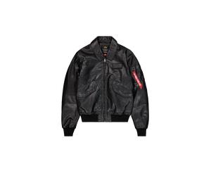 Alpha Industries CWU-45/P Leather Lederjacke Größe XS Schwarz