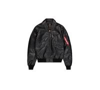 Alpha Industries CWU-45/P Leather Slim Lederjacke Größe 2XL Schwarz