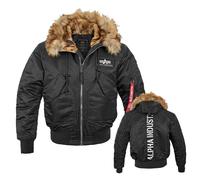 Alpha Industries CWU 45P Hooded Custom Fliegerjacke (Sale) black/reflective, Größe 3XL, Herren, mit Kapuze, Synthetik