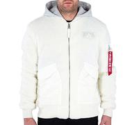 Alpha Industries CWU Zip Hoody Teddy Bomberjacke für Herren Off White