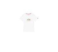 Alpha Industries Basic Big Logo Mirror Leo T-Shirt Größe L Weiß