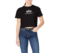 Alpha Industries Damen Basic Boxy T Wmn T-Shirt, Black, M