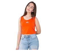 Muskelshirt ALPHA INDUSTRIES "Basic Crop-Tank SL Women", Damen, Gr. M, rot (atomic rot), Obermaterial: 95% Baumwolle, 5% Elastan, Shirts (49826842-M) atomic rot