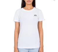 Alpha Industries Damen Basic T-Shirt Small Logo Wmn white M