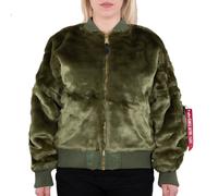Alpha Industries Damen Bomberjacke MA-1 OS Fur Wmn sage green XL