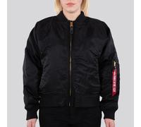 Alpha Industries Damen Jacke MA-1 OS Rev.Fur Women Black/Black-L