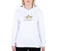 Alpha Industries Damen New Basic Hoodie Wmn Hol. Print white/gold crystal XS