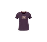 T-Shirt ALPHA INDUSTRIES "New Basic T-Shirt BL W", Damen, Gr. S, lila (plum), Obermaterial: 100% Baumwolle, Shirts T-Shirt (36403926-S) plum