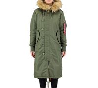 Alpha Industries Long Fishtail Field Jacket Größe XS Olivgrün