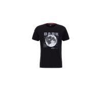 T-Shirt ALPHA INDUSTRIES "Alpha Industries Men - T-Shirts Dark Side T-Shirt" Gr. XL, schwarz (black, reflective) Herren Shirts (70291304-XL) black, reflective