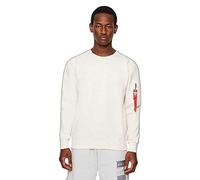 Alpha Industries Dragon EMB Sweater Sweatshirt für Herren Jet Stream White