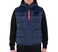 Alpha Industries Hooded Faux Down Puffer Vest Daunenjacke Größe 3XL Blau