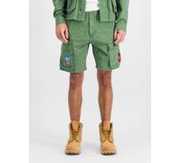 Shorts ALPHA INDUSTRIES "Flying Tigers Shorts", Herren, Gr. 31, Normalgrößen, grün (vintage grün), Obermaterial: 100% Baumwolle, Hosen Shorts (23182919-31) vintage grün