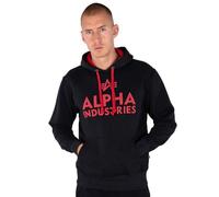 Alpha Industries Kapuzensweatshirt, schwarz-rot