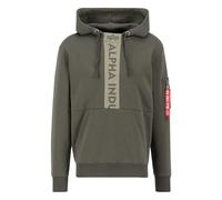Alpha Industries Front Print Hoody Kapuzensweat für Herren Dark Olive