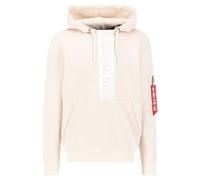 Alpha Industries Front Print Hoody Kapuzensweat für Herren Jet Stream White