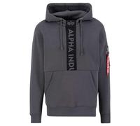 Alpha Industries Front Print Hoody Kapuzensweat für Herren Vintage Grey, XL