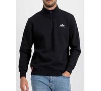 Alpha Industries Halbe Zip Sweatshirt SL Schwarz M