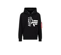 Alpha Industries Half Logo Foam Hoody stylischer Hoody für Herren Black