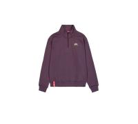 Alpha Industries Half Zip Small Logo Sweatshirt Größe 3XL Pflaume